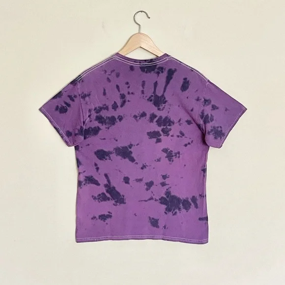 Keith Haring Running Heart Graphic Tie Dye Purple Yellow T Shirt Adult Small - Picture 7 of 9